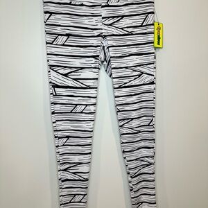 Tipsy Elves Leggings Women’s Printed White Black Activewear Snowboard Size S